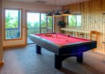 Enjoy a game or two of pool on the regulation size table. 